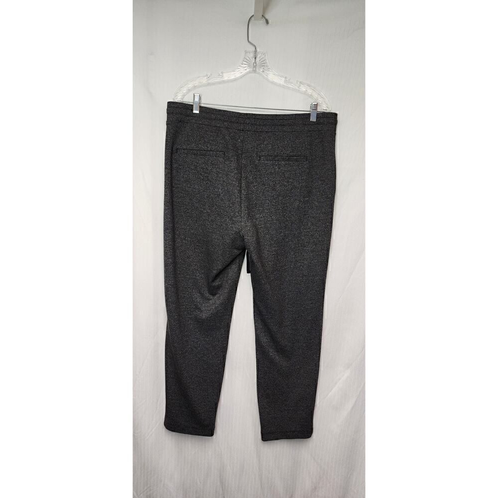 Loft Black Herringbone Pattern Pull-On Drawstring… - image 3